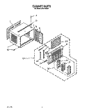 CABINET Diagram and Parts List for ACU124XX1  Whirlpool Air Conditioner