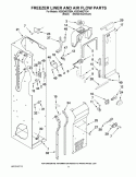 FREEZER LINER AND AIR FLOW PARTS Diagram and Parts List for KSSO48QTB04  KitchenAid Refrigerator