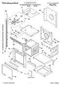 OVEN, LITERATURE Diagram and Parts List for KEBI276DBL11  KitchenAid Wall Oven