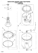 AGITATOR, BASKET AND TUB Diagram and Parts List for TAWB600JQ0  Estate Washer