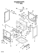 CHASSIS PARTS Diagram and Parts List for IRE82300  Inglis Range