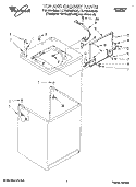 TOP AND CABINET, LIT/OPTIONAL Diagram and Parts List for LLT8244BZ0  Whirlpool Washer