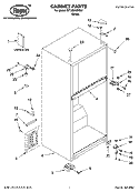 CABINET PARTS Diagram and Parts List for RT18SKXRD01  Roper Refrigerator