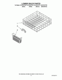 LOWER RACK PARTS Diagram and Parts List for DU1010XTXB1  Whirlpool Dishwasher