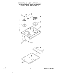 MAIN TOP Diagram and Parts List for 2364W3A  Roper Range