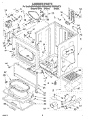 SECTION Diagram and Parts List for GEW9868KL0  Whirlpool Dryer