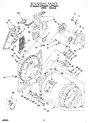 SECTION Diagram and Parts List for LEP7858AW1  Whirlpool Dryer