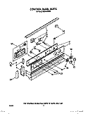 CONTROL PANEL Diagram and Parts List for RS6300XVN2  Whirlpool Range