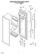 REFRIGERATOR DOOR Diagram and Parts List for 3XKGN7050W01  Whirlpool Refrigerator