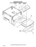 DRAWER PARTS Diagram and Parts List for KGSS907SBL03  KitchenAid Range