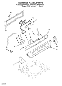 CONTROL PANEL Diagram and Parts List for GVW9959KL2  Whirlpool Washer