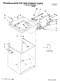 TOP AND CABINET, LITERATURE Diagram and Parts List for KAWS855JE2  KitchenAid Washer