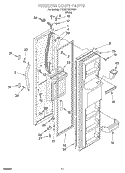 FREEZER DOOR Diagram and Parts List for 7ED20TQXFW01  Whirlpool Refrigerator