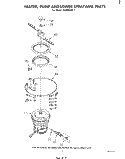 HEATER, PUMP AND LOWER SPRAY ARM Diagram and Parts List for DU4003XL1  Whirlpool Dishwasher