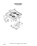 COOKTOP, LIT/OPTIONAL Diagram and Parts List for RF316PXXN0  Whirlpool Range