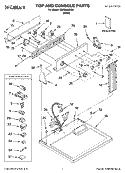TOP AND CONSOLE PARTS Diagram and Parts List for CGDS984RQ0  Crosley Dryer