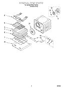INTERNAL OVEN Diagram and Parts List for KEMS378GSS0  KitchenAid Microwave Oven Combo