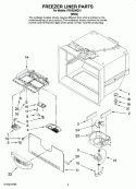 FREEZER LINER PARTS Diagram and Parts List for ITB19330Q10  Inglis Refrigerator