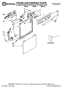 FRAME AND CONSOLE PARTS Diagram and Parts List for MDB3601AWW0  Whirlpool Dishwasher