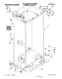 CABINET Diagram and Parts List for KSSS36QDW02  KitchenAid Refrigerator
