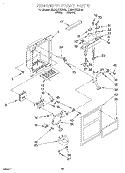 DISPENSER FRONT Diagram and Parts List for ED25GWXEW00  Whirlpool Refrigerator