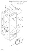 REFRIGERATOR LINER Diagram and Parts List for 4YED25DQFW02  Whirlpool Refrigerator
