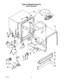 TUB ASSEMBLY Diagram and Parts List for DU8100XX0  Whirlpool Dishwasher