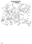 SECTION Diagram and Parts List for CEDX563JQ2  Crosley Dryer