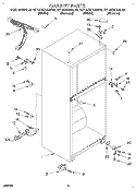 CABINET Diagram and Parts List for RT14DKXAW02  Roper Refrigerator