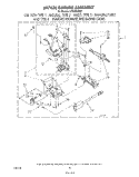 697436 BURNER Diagram and Parts List for LT5100XSW1  Whirlpool Washer Dryer Combo