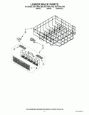 LOWER RACK PARTS Diagram and Parts List for WDT790SLYB0  Whirlpool Dishwasher