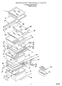 REFRIGERATOR SHELF Diagram and Parts List for 3XART735G00  Whirlpool Refrigerator