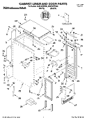 CABINET LINER AND DOOR PARTS Diagram and Parts List for KUIS15PRHB5  KitchenAid Ice Maker
