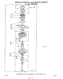 BASKET DRIVE AND BRAKE Diagram and Parts List for LA5380XPW1  Whirlpool Washer