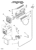 ICEMAKER PARTS, OPTIONAL PARTS Diagram and Parts List for CS25AFXKT04  Crosley Refrigerator