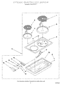 OPTIONAL ELECTRIC COIL MODULE Diagram and Parts List for RS373PXWT1  Whirlpool Range