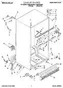 CABINET Diagram and Parts List for TT20DKXBW00  Whirlpool Refrigerator