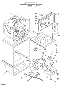 LINER Diagram and Parts List for RT18AKXJN00  Roper Refrigerator
