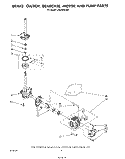 BRAKE, CLUTCH, GEARCASE, MOTOR AND PUMP Diagram and Parts List for LA6058XSW0  Whirlpool Washer