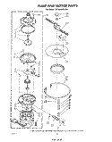 PUMP AND MOTOR Diagram and Parts List for DP3880XMW0  Whirlpool Dishwasher