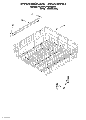 UPPER RACK AND TRACK PARTS Diagram and Parts List for IUD8000RS7  Whirlpool Dishwasher