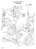 BULKHEAD Diagram and Parts List for LGL8858EQ2  Whirlpool Dryer