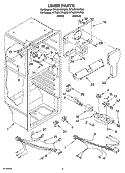 LINER PARTS Diagram and Parts List for RT16DKYKQ03  Roper Refrigerator