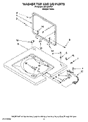 WASHER TOP AND LID PARTS Diagram and Parts List for MET3800TW1  Maytag Washer Dryer Combo