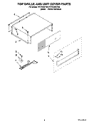 TOP GRILLE AND UNIT COVER PARTS Diagram and Parts List for KSSO48QTX00  KitchenAid Refrigerator