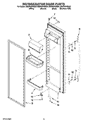 REFRIGERATOR DOOR PARTS Diagram and Parts List for ED2FHAXSQ04  Whirlpool Refrigerator