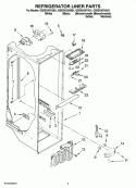 REFRIGERATOR LINER PARTS Diagram and Parts List for GS5SVAXVB01  Whirlpool Refrigerator