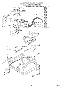 MACHINE BASE Diagram and Parts List for LBR5232EQ0  Whirlpool Washer