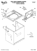 TOP AND CABINET PARTS Diagram and Parts List for LSQ9660PG4  Whirlpool Washer