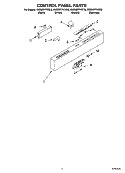CONTROL PANEL PARTS Diagram and Parts List for KUDM01FKSS0  KitchenAid Dishwasher